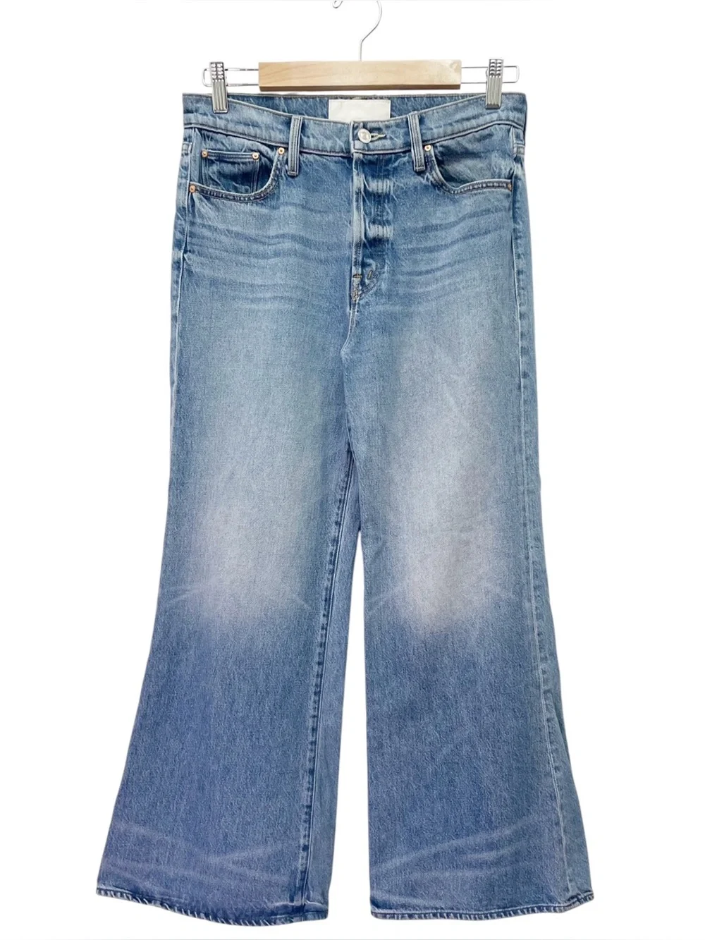 MOTHER Superior The Tomcat Roller Jeans Sz 29 Pretty Is As Pretty Does Wide Leg - Picture 2 of 16